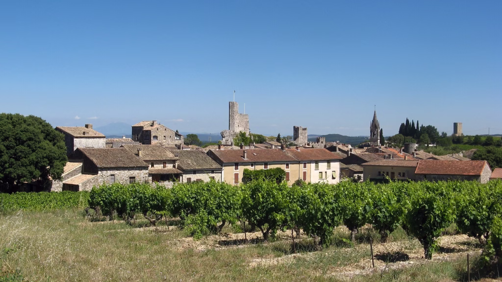 Les vignes des Côtes-du-Rhône autour d’Aiguèze