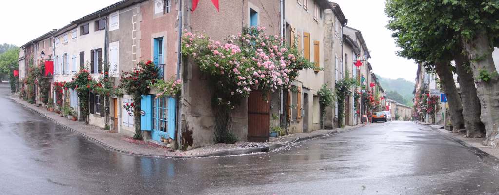 Panorama sur Camon et la campagne du pays d’Olmes